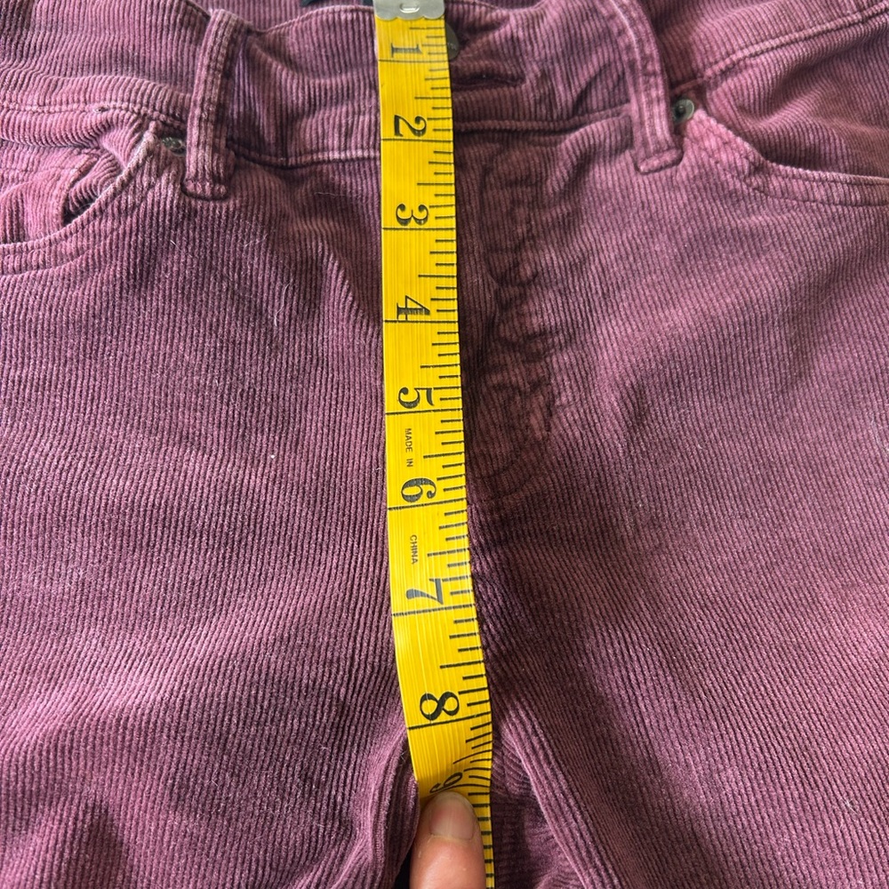 DEAR JOHN high rise corduroy 5 pocket pants. Mulberry color, size 26. Flare leg. - Picture 14 of 16